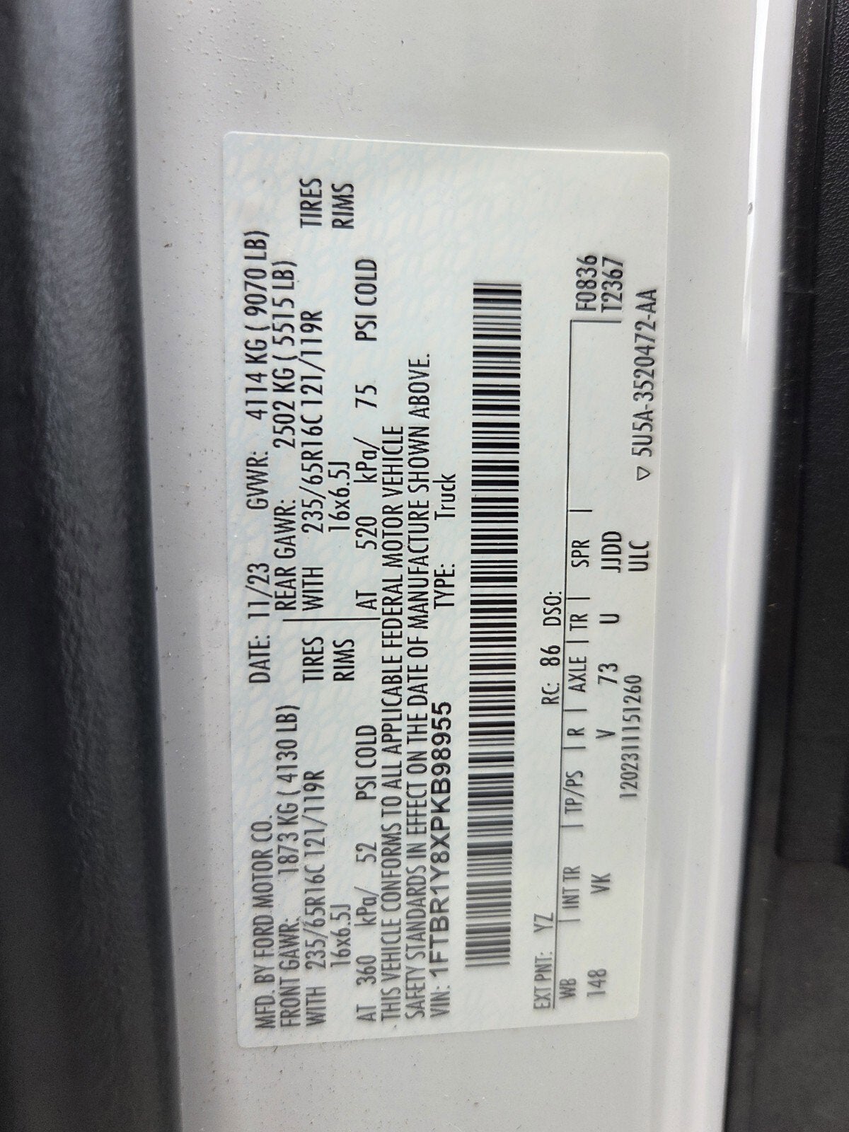 2023 Ford Transit-250 Cargo Van Base