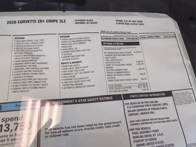 2026 Chevrolet Corvette ZR1 3LZ