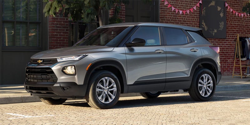 grey Chevrolet Trailblazer side view
